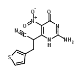 CAS 登录号：115787-67-2， 2-(2-氨基-5-硝基-6-氧代-3,6-二氢-4-嘧啶基)-3-(3-噻吩基)(1-<sup>14</sup>C)丙腈