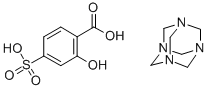 CAS 登录号：116316-70-2， 2-羟基-4-磺基-苯甲酸与1,3,5,7-四氮杂三环(3.3.1.1(3,7))癸烷的化合物(1:1)