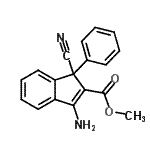 CAS 登录号：116617-18-6， 甲基3-氨基-1-氰基-1-苯基-1H-茚-2-羧酸酯