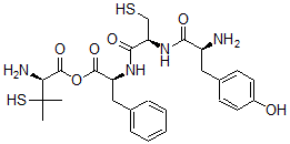 CAS#: 117550-12-6， (2S)-2-amino-3-mercapto-3-methyl-butyric acid [(2S)-2-[[(2S)-2-[[(2S)-2-amino-3-(4-hydroxyphenyl)propanoyl]amino]-3-mercapto-propanoyl]amino]-3-phenyl-propanoyl] ester