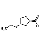 CAS 登录号：117694-65-2， (1R,3R)-3-丙基环戊烷羰基氯化物