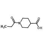 结构式 CAS# 117705-17-6, 1-丙酰基-4-哌啶羧酸