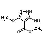 CAS 登录号：117717-02-9， 甲基5-氨基-3-(甲硫基)-1H-吡唑-4-羧酸酯