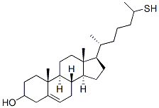 CAS 登录号：117768-78-2， (3S,8S,9S,10R,13R,14S,17R)-10,13-二甲基-17-[(2R,6R)-6-甲基-7-硫基庚烷-2-基]-2,3,4,7,8,9,11,12,14,15,16,17-十二氢-1H-环戊二烯并[a]菲-3-醇