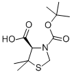 结构式 CAS# 117918-23-7, (4R)-5,5-二甲基-3,4-噻唑烷二羧酸 3-叔丁酯