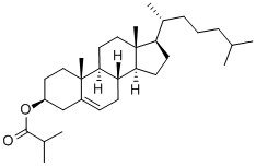 结构式 CAS# 1180-43-4, 胆甾-5-烯-3beta-基异丁酸酯
