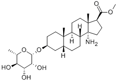CAS#: 118549-42-1， (3beta,5beta,14beta,17beta)-14-amino-3-((6-deoxy-alpha-L-mannopyranosyl)oxy)-Androstane-17-carboxylic acid methyl ester