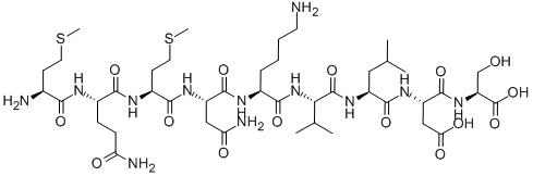 CAS#: 118850-73-0， L-Methionyl-L-Glutaminyl-L-Methionyl-L-Asparaginyl-L-Lysyl-L-Valyl-L-Leucyl-L-alpha-Aspartyl-L-Serine
