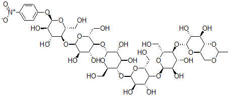 CAS#: 119330-13-1， 4,6-Ethylidene-4-nitrophenyl maltoheptaoside