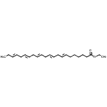 structure of CAS# 119818-40-5, Ethyl (7E,10E,13E,16E,19E)-7,10,13,16,19-Docosapentaenoate;(7E,10E,1<wbr>3E,16E,19<wbr>E)-7,10,1<wbr>3,16,19-D<wbr>ocosapent<wbr>aénoate d<wbr>'éthyle;7,10,13,16,19-Docosapentaenoic acid, ethyl ester;7,10,13,1<wbr>6,19-Doco<wbr>sapentaen<wbr>oic acid,<wbr> ethyl es<wbr>ter, (7E,<wbr>10E,13E,1<wbr>6E,19E)-