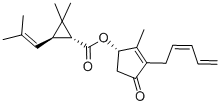 CAS 登录号:121-21-1, (1R,3R)-2,2-二甲基-3-(2-甲基-1-丙烯-1-基)-环丙烷羧酸 (1S)-2-甲基-4-氧代-3-(2Z)-2,4-戊二烯-1-基-2-环戊烯-1-基酯
