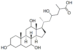CAS#: 121500-92-3， (6R)-4-Hydroxy-2-Methyl-6-[(8R,9S,10S,13R,14S,17R)-3,7,12-Trihydroxy-10,13-Dimethyl-2,3,4,5,6,7,8,9,11,12,14,15,16,17-Tetradecahydro-1H-Cyclopenta[a]Phenanthren-17-Yl]Heptanoic Acid