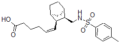 CAS 登录号：121700-32-1， (Z)-6-[(1R,4S,5R,6R)-6-[[(4-甲基苯基)磺酰基氨基]甲基]-5-双环[2.2.1]庚烷基]己-5-烯酸