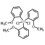 结构式 CAS# 121899-81-8, 二氯[三(2-甲氧基苯基)]-lambda<sup>5</sup>-铋烷