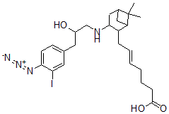 CAS#: 121951-69-7， 9,11-Dimethylmethano-11,12-Methano-16-(3-Iodo-4-Azidophenyl)-13,14-Dihydro-13-Aza-15-Tetranorthromboxane A2