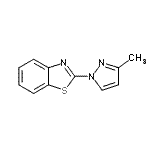 CAS 登录号：122500-79-2， 2-(3-甲基-1H-吡唑-1-基)-1,3-苯并噻唑