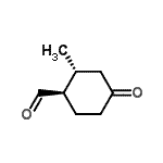 CAS 登录号：122571-30-6， (1R,2R)-2-甲基-4-氧代环己烷甲醛