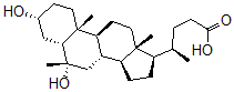 CAS 登录号：123202-28-8， (4R)-4-[(3R,5R,6S,8S,9S,10R,13R,14S,17R)-3,6-二羟基-6,10,13-三甲基-1,2,3,4,5,7,8,9,11,12,14,15,16,17-十四氢环戊烯并[a]菲-17-基]戊酸