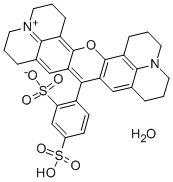 CAS 登录号：123333-78-8， 9-(2,4-二磺基苯基)-2,3,6,7,12,13,16,17-八氢-1H,5H,11H,15H-氧杂蒽并[2,3,4-Ij:5,6,7-i'j']二喹嗪-18-鎓内盐水合物