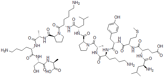 CAS#: 123618-03-1， L-Leucyl-L-alpha-Glutamyl-L-Methionyl-L-Tyrosyl-L-Lysyl-L-Alanyl-L-Prolyl-L-Leucyl-L-Lysyl-L-Prolyl-L-Alanyl-L-Lysyl-L-Seryl-L-Alanine