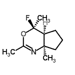 CAS 登录号：123766-47-2， (4S,4aS,7aR)-4-氟-2,4,7A-三甲基-4,4A,5,6,7,7A-六氢环戊并[d][1,3]恶嗪