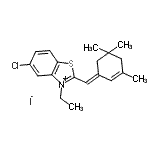CAS 登录号：124145-84-2， 5-氯-3-乙基-2-[(E)-(3,5,5-三甲基-2-环己烯-1-亚基)甲基]-1,3-苯并噻唑-3-鎓碘化物