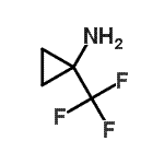 structure of CAS# 124330-65-0, 1-(Trifluoromethyl)Cyclopropanamine;1-(trifluoromethyl)-1-cyclopropanamine;1-(trifluoromethyl)cyclopropan-1-amine;1-Trifluoromethyl-1-cyclopropylamine
