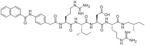 CAS 登录号：124833-45-0， (S)-N2-((4-((2-萘基羰基)氨基)苯基)乙酰基)-L-精氨酰-L-异亮氨酰-L-alpha-天冬氨酰-N-(2-甲基丁基)-L-精氨酰胺