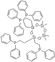 CAS 登录号：124998-64-7， [(6,6,8,8-四甲基-1,3,5,7,2,4,6,8-四氧杂四硅杂环辛烷-2,2,4,4-四基)四-2,1-乙二基]四(二苯基膦)