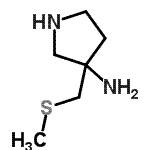 CAS 登录号：125033-05-8， 3-[(甲硫基)甲基]-3-吡咯烷胺