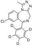 CAS#: 125229-61-0， Alprazolam-D5
