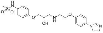 CAS#: 125279-79-0， N-[4-[(2S)-2-Hydroxy-3-[2-(4-Imidazol-1-Ylphenoxy)Ethylamino]Propoxy]Phenyl]Methanesulfonamide