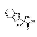 CAS 登录号：125305-80-8， 2-(1,3-苯并噻唑-2-基)-2-甲基丙酸