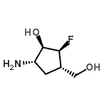 CAS 登录号：125356-70-9， (1R,2S,3S,5S)-5-氨基-2-氟-3-(羟基甲基)环戊醇