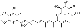 CAS 登录号：125535-05-9， 2-[(1E,5E,7E,11E)-3-羟基-3,7,9,11-四甲基-10-[(2R,3R,4S,5S,6R)-3,4,5-三羟基-6-(羟基甲基)四氢吡喃-2-基]氧基十三-1,5,7,11-四烯基]-5,6-二甲氧基-3-甲基-1H-吡啶-4-酮