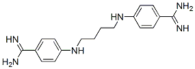 CAS 登录号：125880-82-2， 4-[4-[(4-甲脒基苯基)氨基]丁基氨基]苯甲脒