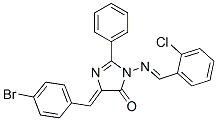 CAS 登录号：126245-15-6， (5Z)-5-[(4-溴苯基)亚甲基]-3-[(2-氯苯基)亚甲基氨基]-2-苯基咪唑-4-酮