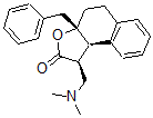 CAS 登录号：126348-55-8， (1S,3aR,9bR)-1-(二甲基氨基甲基)-3a-(苯基甲基)-1,4,5,9b-四氢萘并[4,3-d]呋喃-2-酮