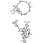 CAS 登录号：126602-89-9， N-{(6S,9S,10R,13S,18R,22S,24aS)-18-{[(3S)-1-氮杂双环[2.2.2]辛-3-基硫基]甲基}-22-[4-(二甲基氨基)苄基]-6-乙基-10,23-二甲基-5,8,12,15,17,21,24-七氧代-13-苯基二十二氢-12H-吡啶并[2,1-F]吡咯并[2,1-L][1,4,7,10,13,16]氧杂五氮杂十九环-9-基}-3-羟基-2-吡啶甲酰胺-(6R,7S,10R,11R,12Z,17Z,19Z,21S)-6-{[2-(二乙基氨基)乙基]磺酰基}-21-羟基-10-异丙基-11,19-二甲基-9,26-二氧杂-3,15,28-三氮杂三环[23.2.1.0<sup>3,7</sup>]二十八-1(27),12,17,19,25(28)-五烯-2,8,14,23-四酮(1:1)