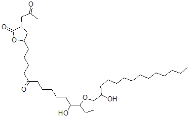 CAS#: 126655-24-1， 5-[11-Hydroxy-11-[5-(1-Hydroxytridecyl)Oxolan-2-Yl]-5-Oxoundecyl]-3-(2-Oxopropyl)Oxolan-2-One