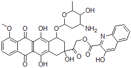 CAS#: 126657-27-0， [2-[4-(4-Amino-5-Hydroxy-6-Methyloxan-2-Yl)Oxy-2,5,12-Trihydroxy-7-Methoxy-6,11-Dioxo-3,4-Dihydro-1H-Tetracen-2-Yl]-2-Oxoethyl] 3-Hydroxyquinoline-2-Carboxylate