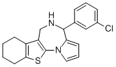 CAS 登录号：126684-59-1， 5,6,7,8,9,10-六氢-4-(3-氯苯基)-4H-(1)苯并噻吩并(3,2-f)吡咯并(1,2-A)(1,4)二氮杂卓