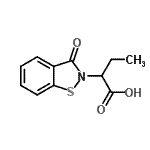 CAS 登录号：126684-64-8， 2-(3-氧代-1,2-苯并噻唑-2(3H)-基)丁酸