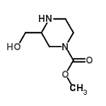 CAS#: 126766-56-1， Methyl 3-(Hydroxymethyl)-1-Piperazinecarboxylate
