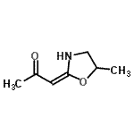 CAS 登录号：126979-01-9， (1E)-1-(5-甲基-1,3-恶唑烷-2-亚基)丙酮