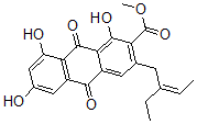 CAS#: 127172-90-1， Methyl 3-[(Z)-2-Ethylbut-2-Enyl]-1,6,8-Trihydroxy-9,10-Dioxoanthracene-2-Carboxylate