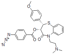 CAS 登录号：128127-11-7， 3-(4-叠氮基苯甲酰基氧基)地尔硫卓