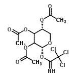 CAS 登录号：128376-91-0， 2,3,4-三-O-乙酰基-1-O-(2,2,2-三氯亚氨代乙酰)-alpha-D-甘油-吡喃戊糖