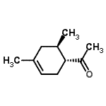 CAS 登录号：128822-04-8， 1-[(1R,6R)-4,6-二甲基-3-环己烯-1-基]乙酮