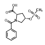 CAS 登录号：129155-63-1， (4S)-1-苯甲酰基-4-[(甲基磺酰基)氧基]-L-脯氨酸